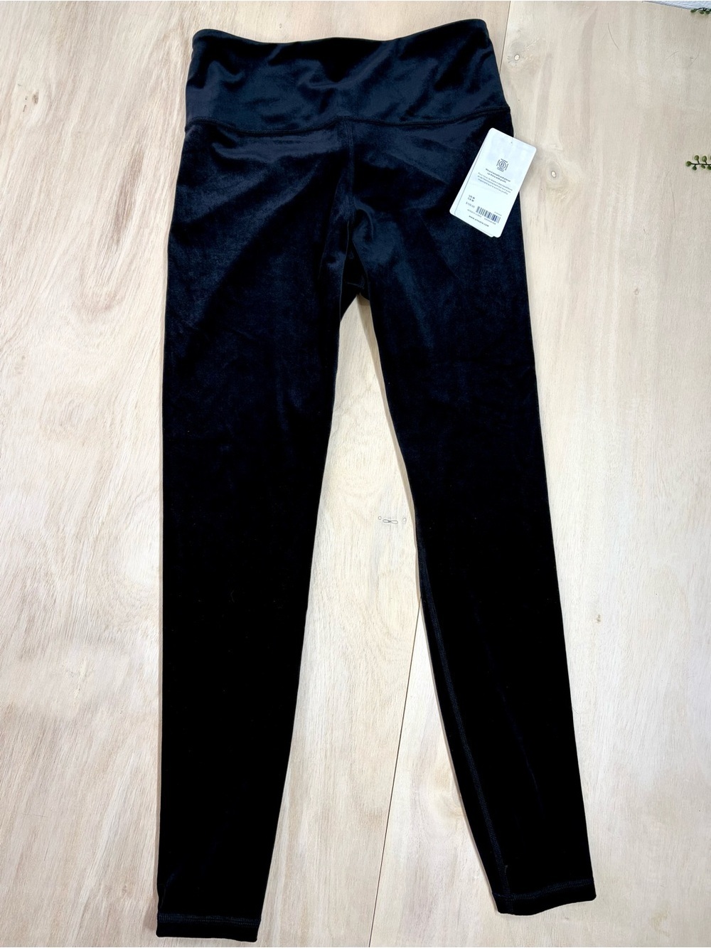Athleta Elation Velvet Tight Black Leggings NWT Medium Ultra High Rise
